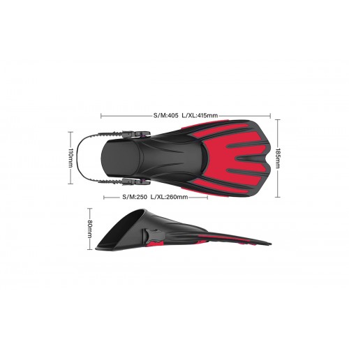 SHORT FINS FOR SWIMMING